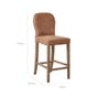 Leather Stafford Bar Stool - Aged Tobacco Leather