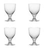 Set of Four Small Round-Based Crystal Glasses - Clear