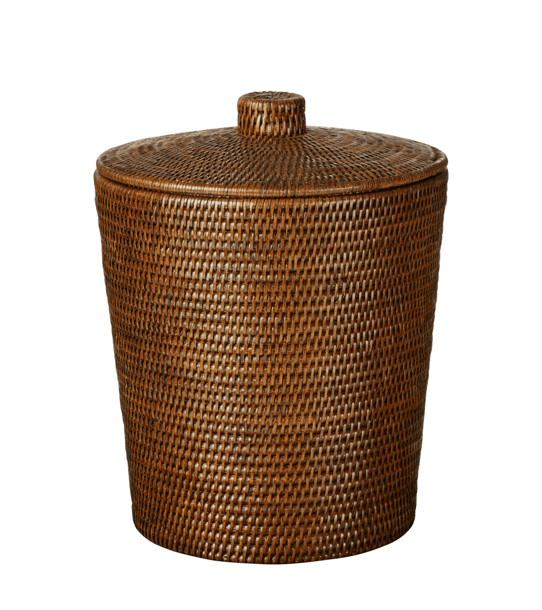 Rattan Lidded Laundry Bin