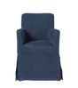 Linen Loose Cover For Atherton Dining Chair - Pure Navy