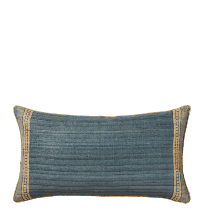 Longshan Cushion Cover - Heron Blue