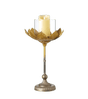 Large Lotus Candle Holder - Gold