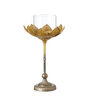 Large Lotus Candle Holder - Gold