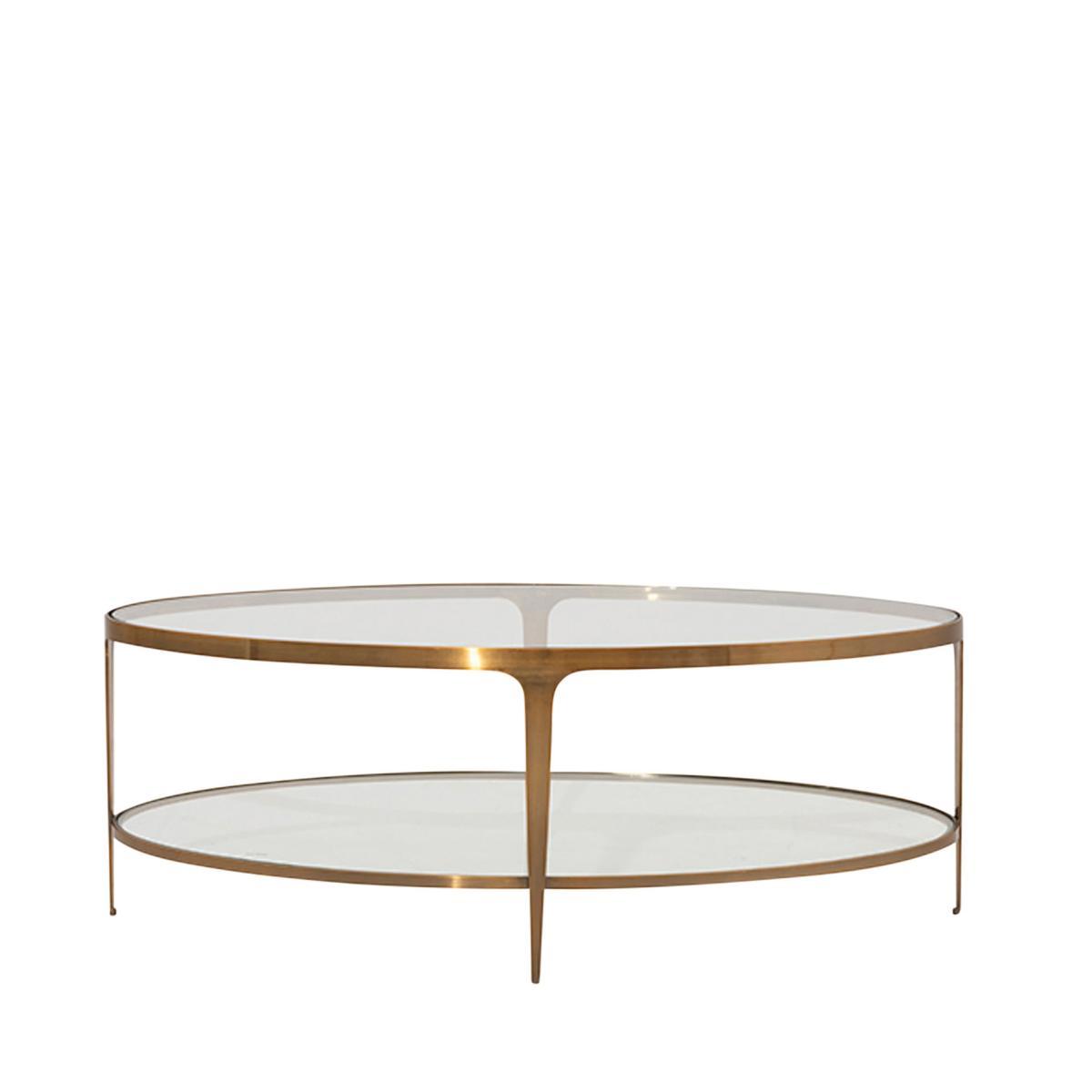 Oka Magriel Coffee Table - Antique Brass In Gold