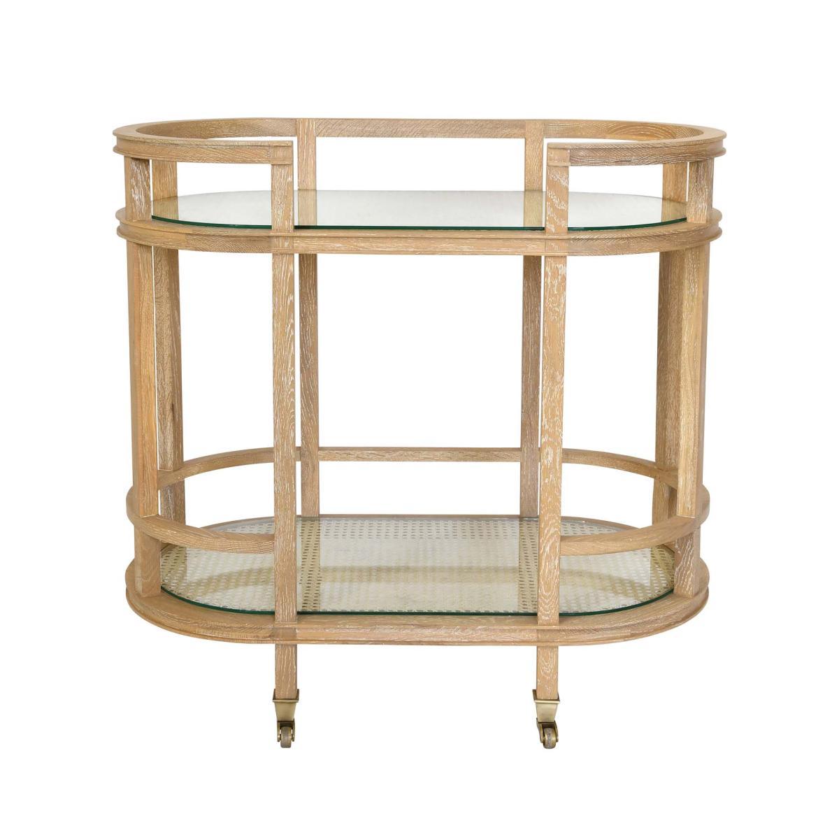 Oka Martinique Bar Cart - Weathered Oak