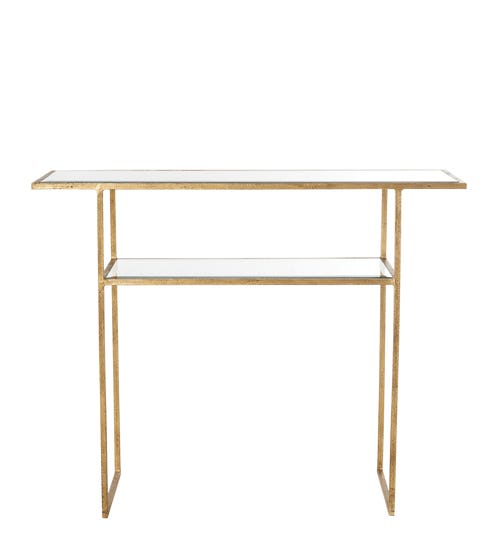 Merle Console Table - Antiqued Glass