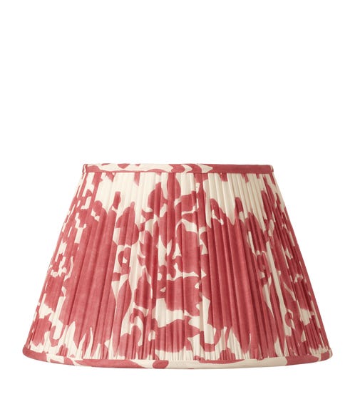 Montjoi Pleated Cotton Lampshade & Carrier 35cm - Red