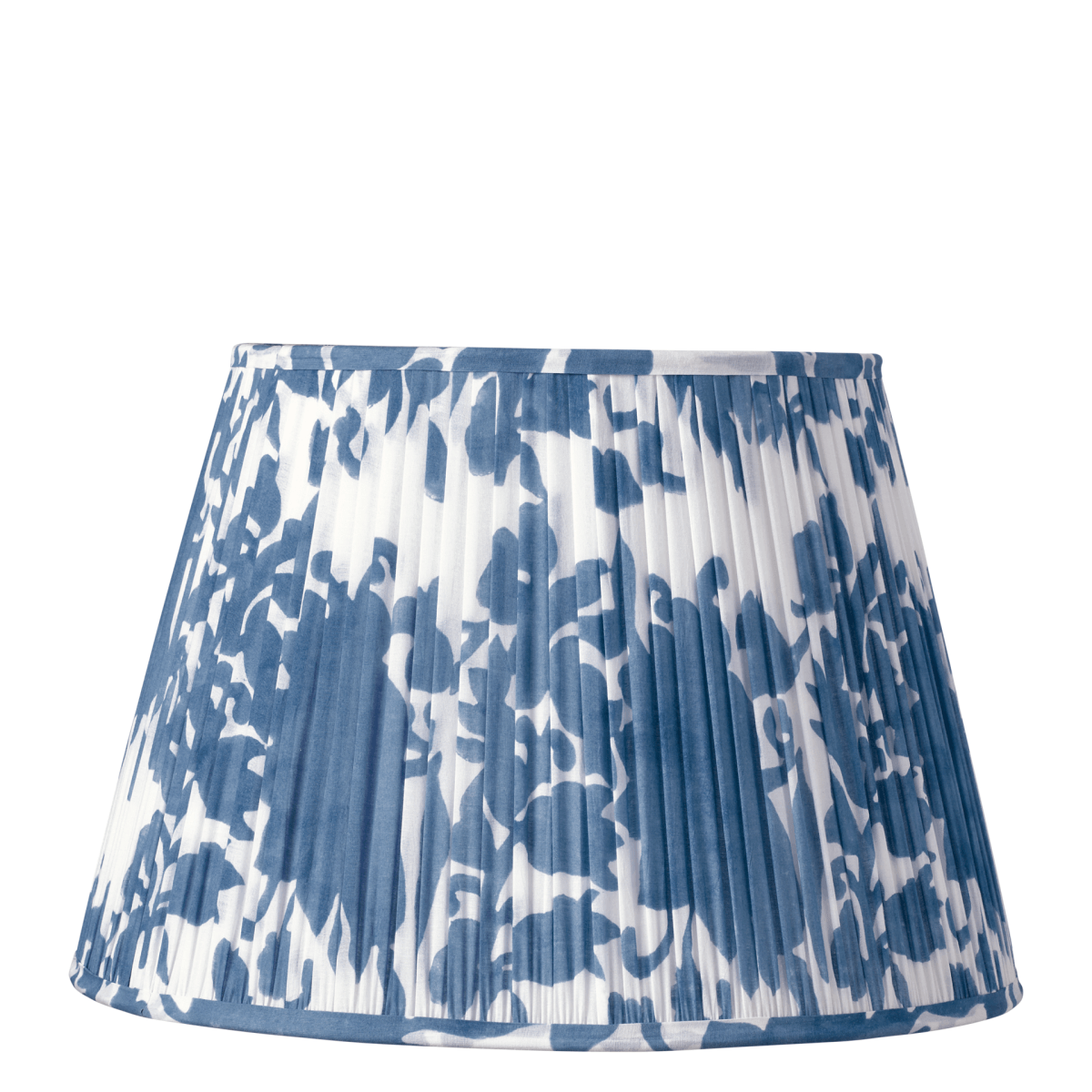 45cm Montjoi Pleated Cotton Lampshade & Carrier - Indigo