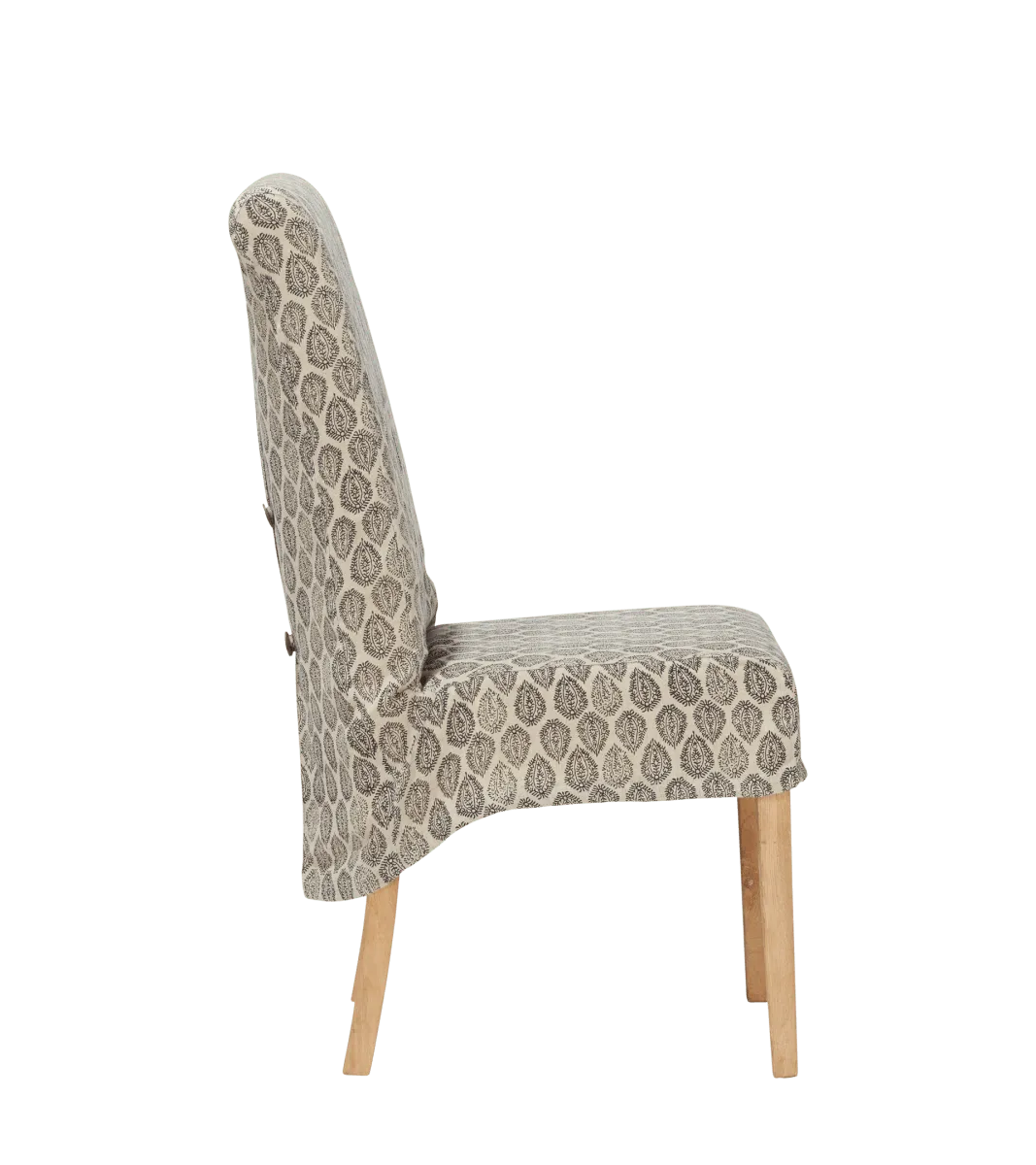 Naraan Slip Cover For Echo Dining Chair Black Natural OKA US