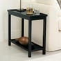 Narrow Jet Side Table, Rubbed Black