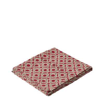 Nostell Diamonds Tablecloth - Red Madder