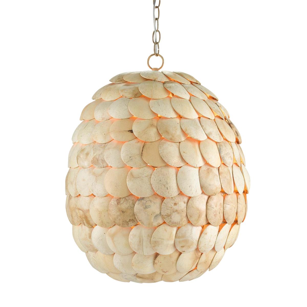 Oka Nucifera Pendant Lamp - Ivory In Gold