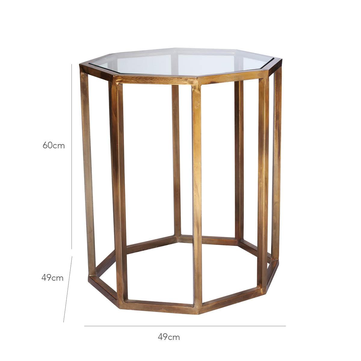 Octagon hotsell side table