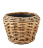 Patiner Lined Rattan Pot Large - Natural