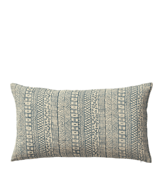 Pattani Geometric Cushion Cover(60x35cm) - Indigo