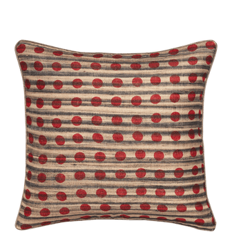 Perdita Pillow Cover - Natural/Red