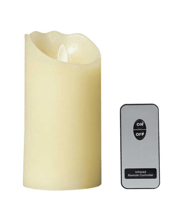 Pillar LED Candle, Short - Ivory