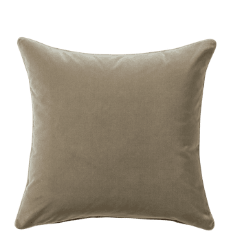 Plain Velvet Cushion Cover (51cmSq) - Flaxen