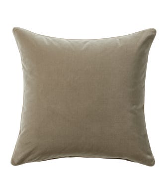 Plain Velvet Cushion Cover (51cmSq) - Flaxen