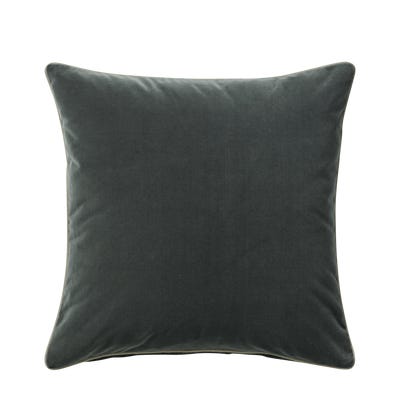 Plain Velvet Cushion Cover (51cmSq) - Lead