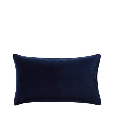 Plain Velvet Cushion Cover (60x35cm) - Perfect Navy