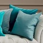 Plain Velvet Cushion Cover, Large - Renoir Blue