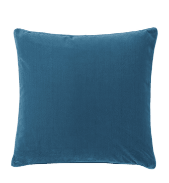Plain Velvet Cushion Cover, Large - Sea Blue