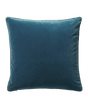 Plain Velvet Cushion Cover, Large - Atlantic Blue