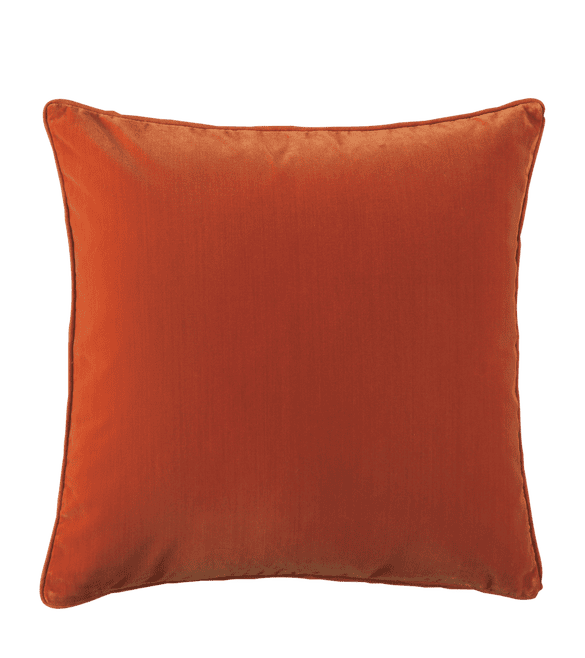 Plain Velvet Cushion Cover, Large - Burnt Orange