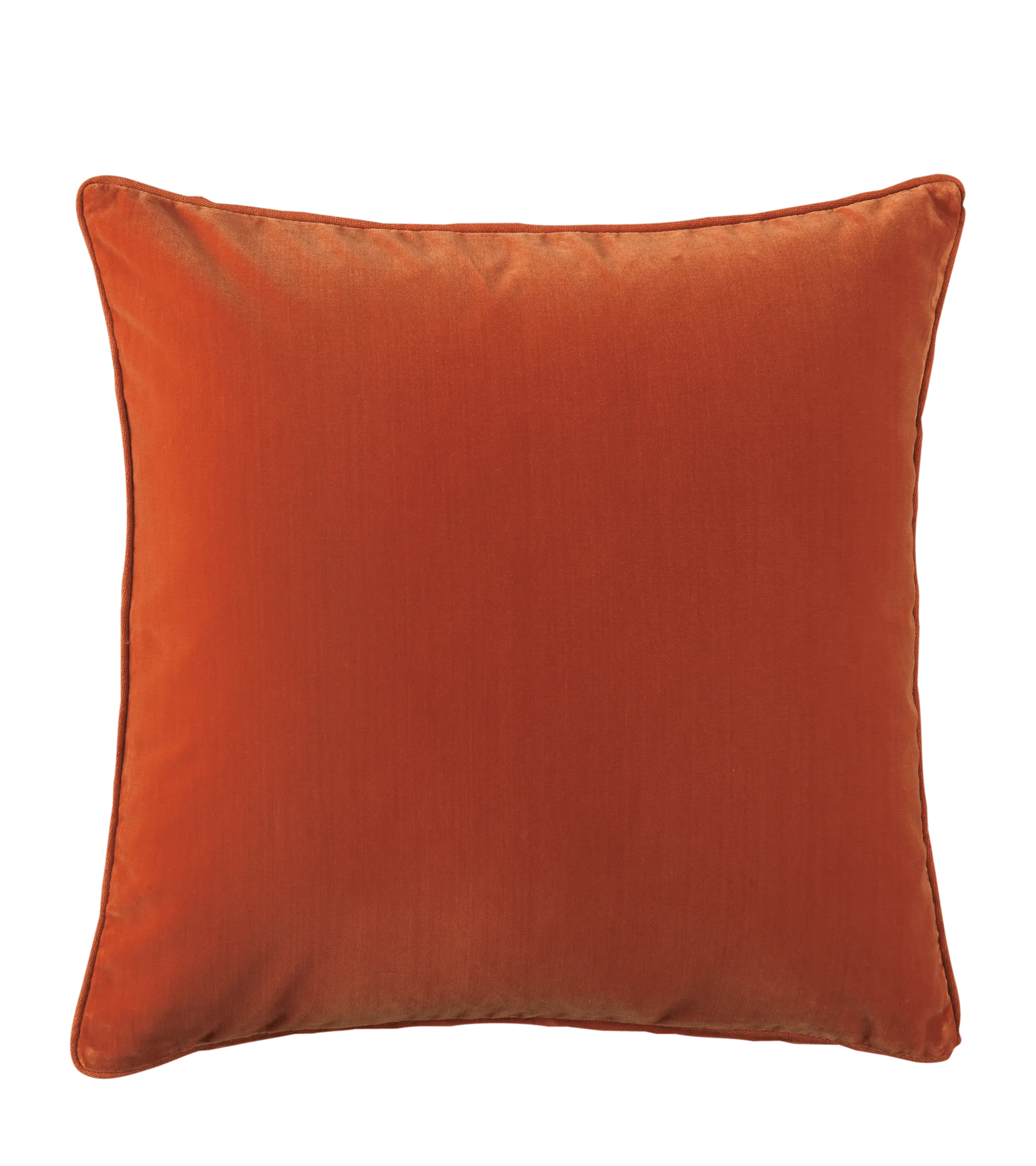 Large Plain Velvet Cushion Cover Burnt Orange