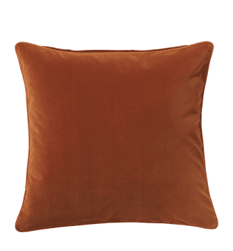 Plain Velvet Cushion Cover, Large - Dirty Orange
