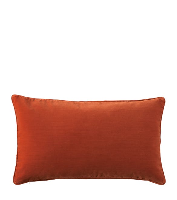 Plain Velvet Cushion Cover, Small - Burnt Orange