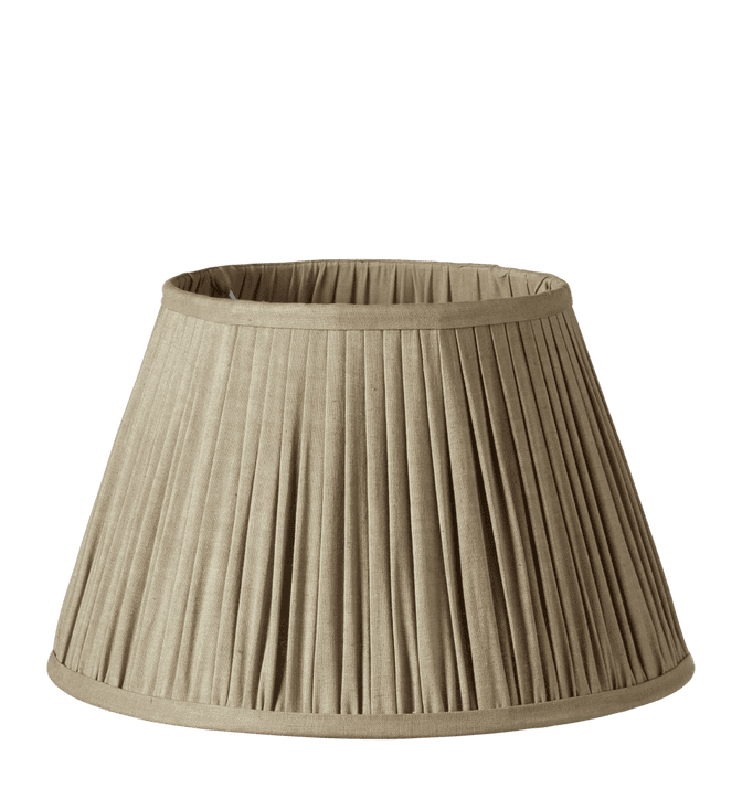 Iro Pleated Linen Lampshade 14in - Natural
