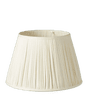 Pleated Linen Lampshade & Carrier (40) - Ecru