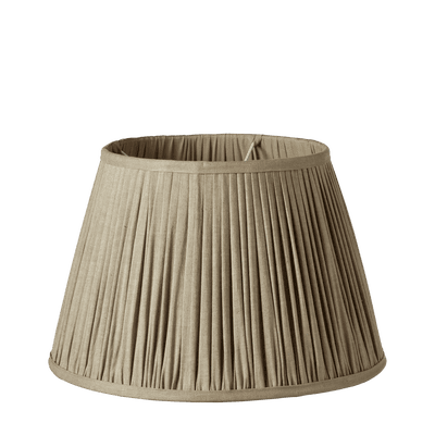 Pleated Linen Lampshade & Carrier (40) - Natural