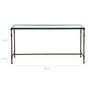 Pompidou Console Table, Large - Metal & Glass