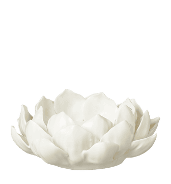 Porcelain Artichoke Candle Holder - White