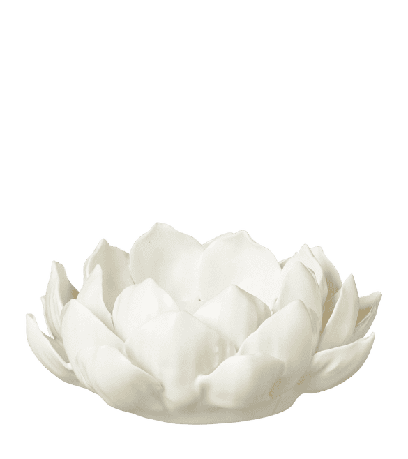 Porcelain Artichoke Candle Holder - White