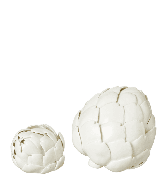 Pair of Porcelain Artichokes - White