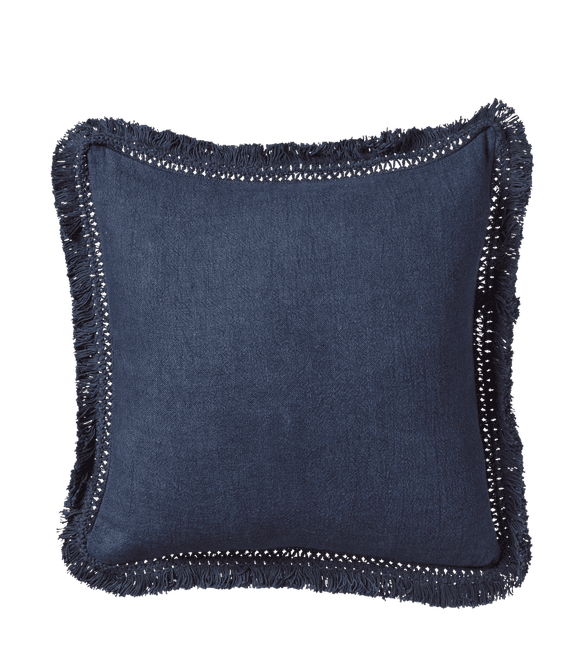 Portloe Plain Cushion Cover - Prussian Blue