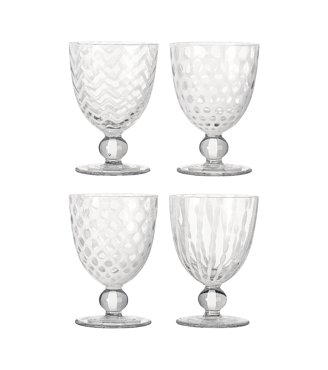 White Wine Glasses, Set of 4