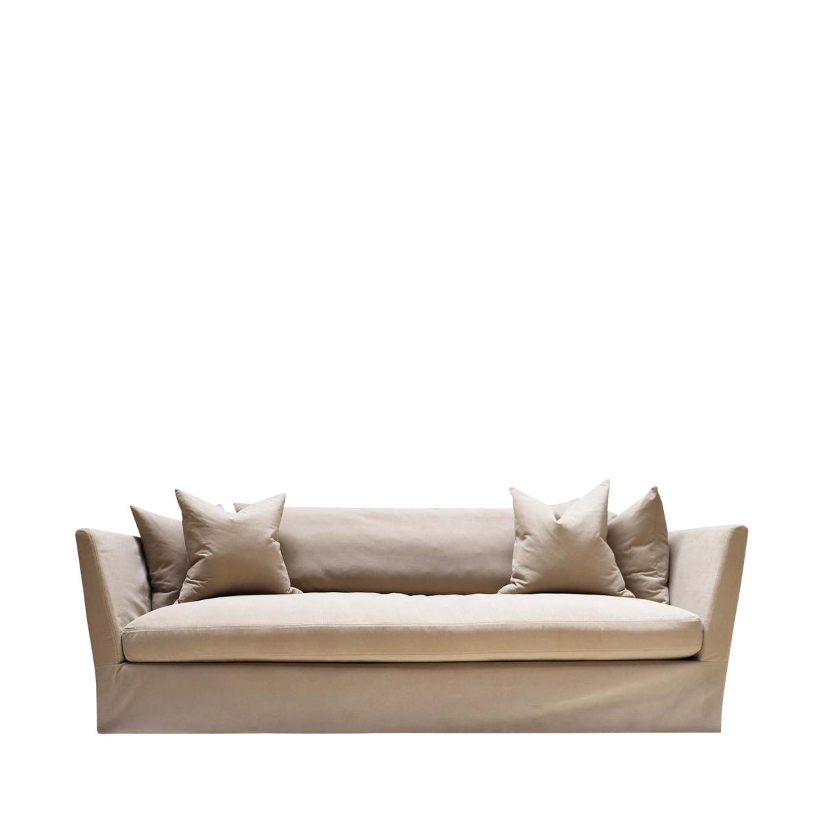 Oka Quentin 8' Performance Linen Sofa - Camel In Neutral
