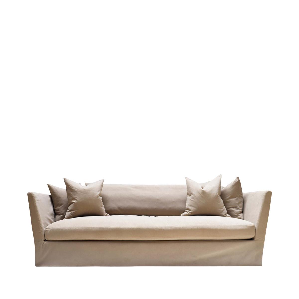 Oka Quentin 8' Performance Linen Sofa - Camel