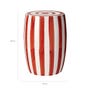 Rander Ceramic Stool - Red/White