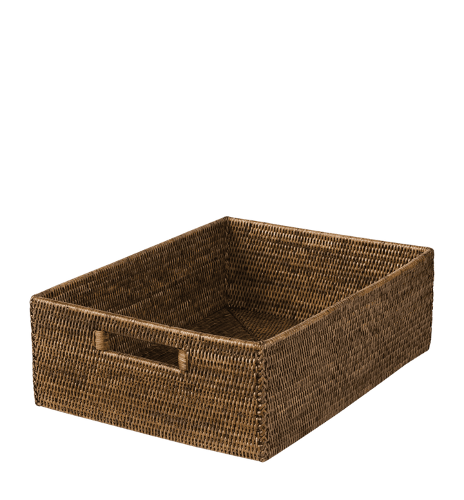 Rattan Shelf Basket - Brown