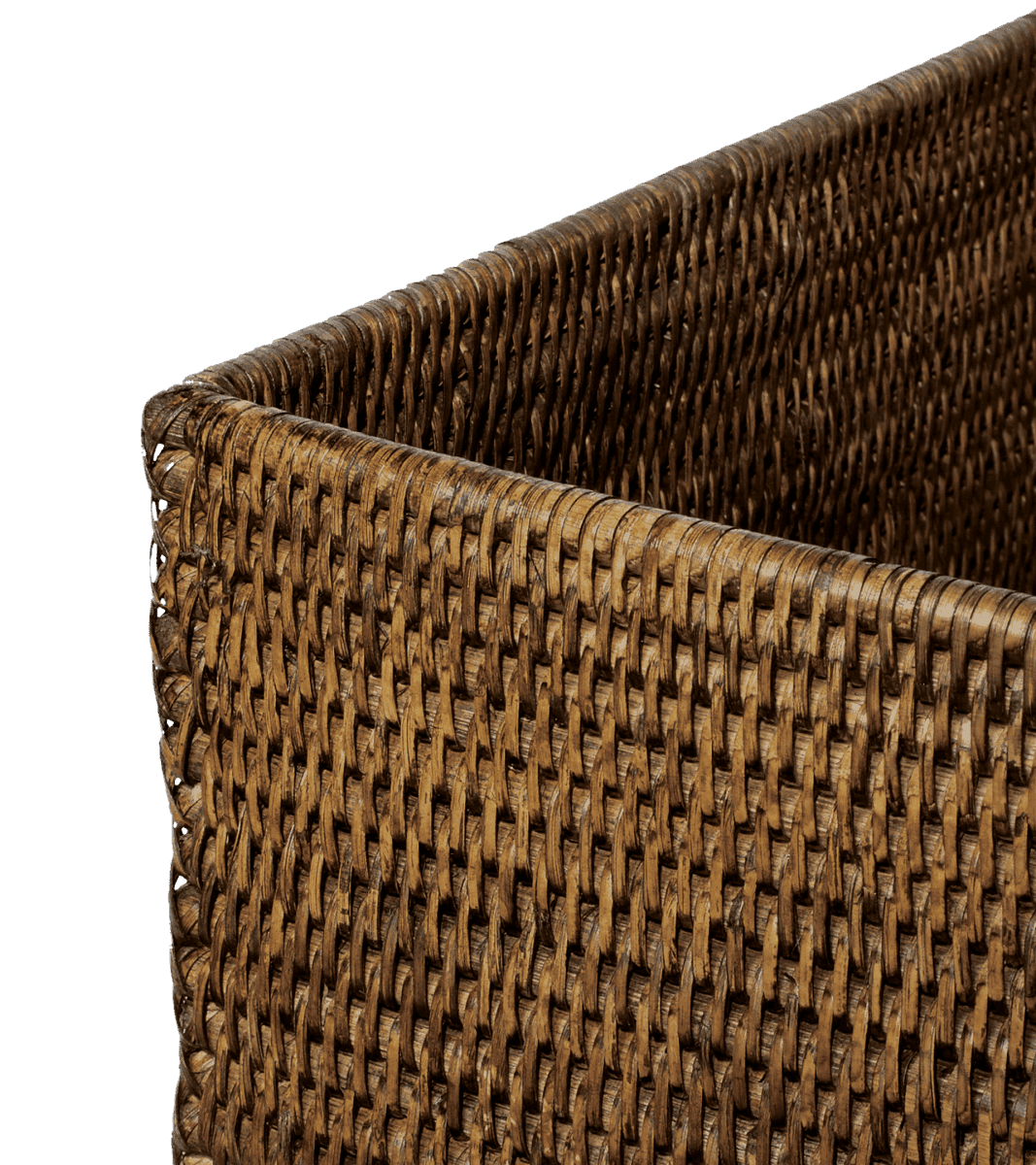 Woven Rectangular Basket for Shelves, Rattan Storage Basket