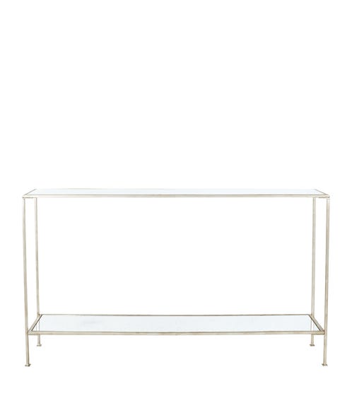 Rivulet Console Table, Large - Antiqued Silver