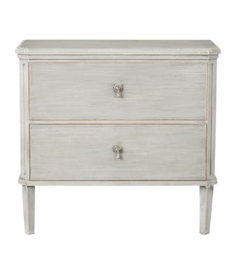 Rocca Painted Wood Chest of Drawers, Small - Grey