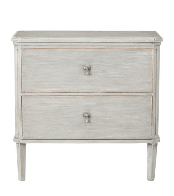 Rocca Painted Wood Chest of Drawers, Small - Grey
