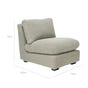 Savile Armless Chair - Washed Grey